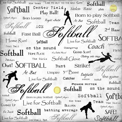 Stamping Station - Live for Softball Paper